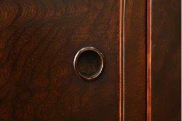 和製アンティーク　前面(欅材)　天板・側面(栗材)　真鍮金具　新潟産の帳場箪笥　(R-078304)