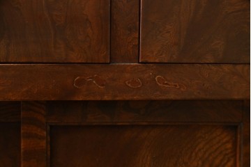 和製アンティーク　前面(欅材)　天板・側面(栗材)　真鍮金具　新潟産の帳場箪笥　(R-078304)