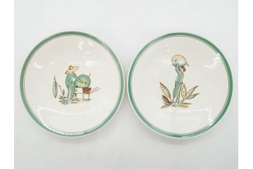 デンマーク　ROYAL COPENHAGEN(ロイヤルコペンハーゲン)　B級品　934/3481　935/3481　どんなシーンにも合わせやすいフルーツプレート2枚セット(果物モチーフ、皿、ディッシュ、洋食器)(R-078333)