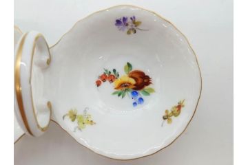 ヘレンド　ハンガリー　HEREND HVNGARY　「ロスチャイルド・バード」649/RO　「フルーツコンポジション」1253/CFR　「ヴィクトリア・ブーケ」　華やかな絵が美しいクリーマー・プレート・ジャム/マーマレード3点セット(金彩、鳥、蝶、花、果物、変形皿、洋食器)(R-078334)　　