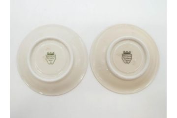 ドイツ　KPM (ベルリン王立磁器製陶所)　優雅な時間に浸れるカップ&ソーサー3客・プレート6枚セット(金彩、ゴールド、バラ、蝶、洋食器)(R-078335)