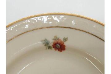 ドイツ　KPM (ベルリン王立磁器製陶所)　優雅な時間に浸れるカップ&ソーサー3客・プレート6枚セット(金彩、ゴールド、バラ、蝶、洋食器)(R-078335)