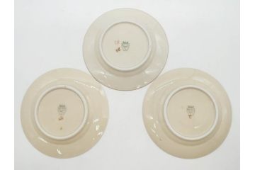 ドイツ　KPM (ベルリン王立磁器製陶所)　優雅な時間に浸れるカップ&ソーサー3客・プレート6枚セット(金彩、ゴールド、バラ、蝶、洋食器)(R-078335)