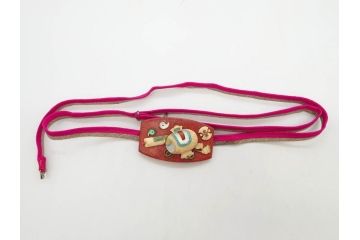 京都大丸百貨店　螺鈿　宝尽くし　縁起の良い吉祥文様がちりばめられた帯留め(小槌、帯締め、着物道具、和装小物、アクセサリー、ケース付き)(R-078336)