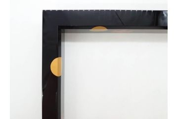 輪島塗　蒔絵が引き立つ炉縁(漆塗り、茶道具、金彩、菊桐文、共箱付き)(R-078338)