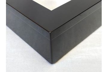 輪島塗　蒔絵が引き立つ炉縁(漆塗り、茶道具、金彩、菊桐文、共箱付き)(R-078338)