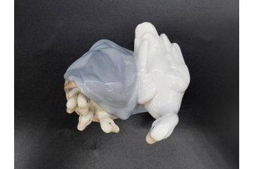 スペイン　リヤドロ　LLADRO　アヒルの家族　4895　高さ50cm　アヒル達の表情が可愛らしいフィギュリン(親子、ファミリー、置物、オブジェ、陶器人形、共箱付き)(R-078342)