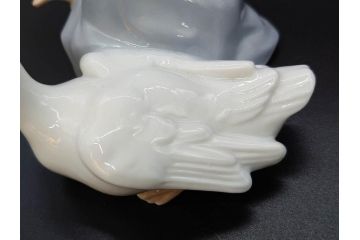スペイン　リヤドロ　LLADRO　アヒルの家族　4895　高さ50cm　アヒル達の表情が可愛らしいフィギュリン(親子、ファミリー、置物、オブジェ、陶器人形、共箱付き)(R-078342)