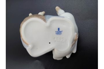 スペイン　リヤドロ　LLADRO　アヒルの家族　4895　高さ50cm　アヒル達の表情が可愛らしいフィギュリン(親子、ファミリー、置物、オブジェ、陶器人形、共箱付き)(R-078342)