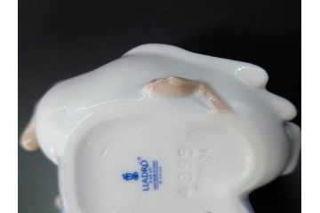 スペイン　リヤドロ　LLADRO　アヒルの家族　4895　高さ50cm　アヒル達の表情が可愛らしいフィギュリン(親子、ファミリー、置物、オブジェ、陶器人形、共箱付き)(R-078342)