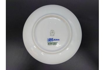 デンマーク　ROYAL COPENHAGEN(ロイヤルコペンハーゲン)　ブルーフルーテッド　ハーフレース　525　上品なデザインのティーカップ&ソーサー5客セット(洋食器、C&S)(R-078345)