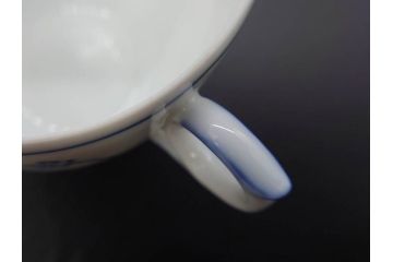デンマーク　ROYAL COPENHAGEN(ロイヤルコペンハーゲン)　ブルーフルテッド プレイン　繊細な絵付けがエレガントなコーヒーカップ&ソーサー5客セット(洋食器、C&S)(R-078346)