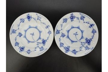 デンマーク　ROYAL COPENHAGEN(ロイヤルコペンハーゲン)　ブルーフルーテッド　プレイン　ブルーコペンハーゲン　様々なシーンに対応できるプレート5枚・シェルディッシュ・ボウルセット(皿、深皿、小皿、変形皿、貝、花柄、洋食器)(R-078347)