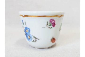 イタリア　Richard Ginori(リチャードジノリ)　イタリアンフルーツ　上品なデザインが美しいコーヒーカップ&ソーサー2客・プレート2枚セット(C&S、金彩、花、果物、陶磁器、洋食器)(R-078349)
