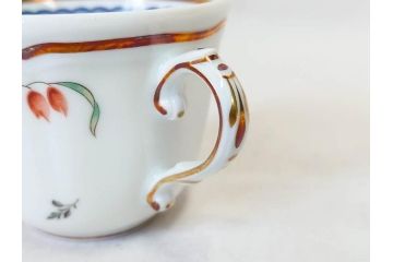イタリア　Richard Ginori(リチャードジノリ)　イタリアンフルーツ　上品なデザインが美しいコーヒーカップ&ソーサー2客・プレート2枚セット(C&S、金彩、花、果物、陶磁器、洋食器)(R-078349)