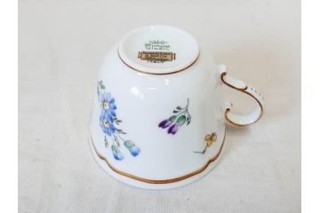 イタリア　Richard Ginori(リチャードジノリ)　イタリアンフルーツ　上品なデザインが美しいコーヒーカップ&ソーサー2客・プレート2枚セット(C&S、金彩、花、果物、陶磁器、洋食器)(R-078349)