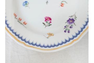 イタリア　Richard Ginori(リチャードジノリ)　イタリアンフルーツ　上品なデザインが美しいコーヒーカップ&ソーサー2客・プレート2枚セット(C&S、金彩、花、果物、陶磁器、洋食器)(R-078349)