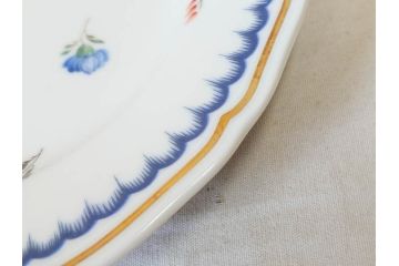 イタリア　Richard Ginori(リチャードジノリ)　イタリアンフルーツ　上品なデザインが美しいコーヒーカップ&ソーサー2客・プレート2枚セット(C&S、金彩、花、果物、陶磁器、洋食器)(R-078349)