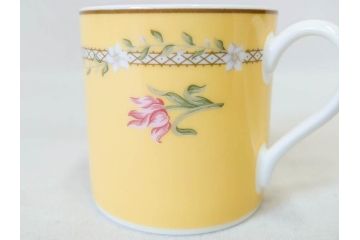 Tiffany&Co.(ティファニー)　Pink Tulip(ピンクチューリップ)　Sybil Connolly　食卓に彩を与えてくれるデミタスカップ&ソーサー6客セット(C&S、Made in Japan、陶器、花柄、説明書付き、洋食器)(R-078350)