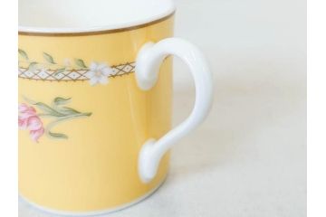 Tiffany&Co.(ティファニー)　Pink Tulip(ピンクチューリップ)　Sybil Connolly　食卓に彩を与えてくれるデミタスカップ&ソーサー6客セット(C&S、Made in Japan、陶器、花柄、説明書付き、洋食器)(R-078350)