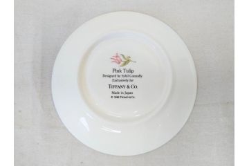 Tiffany&Co.(ティファニー)　Pink Tulip(ピンクチューリップ)　Sybil Connolly　食卓に彩を与えてくれるデミタスカップ&ソーサー6客セット(C&S、Made in Japan、陶器、花柄、説明書付き、洋食器)(R-078350)