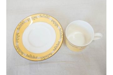 Tiffany&Co.(ティファニー)　Pink Tulip(ピンクチューリップ)　Sybil Connolly　食卓に彩を与えてくれるデミタスカップ&ソーサー6客セット(C&S、Made in Japan、陶器、花柄、説明書付き、洋食器)(R-078350)