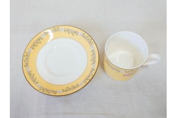 Tiffany&Co.(ティファニー)　Pink Tulip(ピンクチューリップ)　Sybil Connolly　食卓に彩を与えてくれるデミタスカップ&ソーサー6客セット(C&S、Made in Japan、陶器、花柄、説明書付き、洋食器)(R-078350)