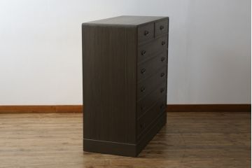 中古　美品　紀州箪笥　伝統工芸士　有本慎也作　上品な佇まいで和の空間を引き立てる総桐箪笥(並厚、総桐たんす、着物箪笥、衣装箪笥、和タンス、引き出し)(R-078357)