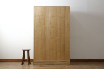 中古　伝統工芸士　水科政治作　柔らかな木の色味が魅力的な加茂総桐箪笥(胴厚、総桐たんす、衣装箪笥、着物箪笥、和タンス、引き出し)(R-078358)