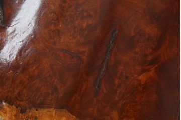 和製ビンテージ　特大!!　極厚天板　花梨(カリン)材　自然な木の質感を楽しめる鳥眼杢が美しい座卓(ローテーブル、リビングテーブル、ヴィンテージ)(R-078359)