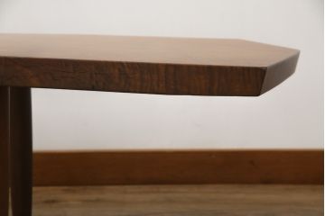 和製ビンテージ　レア!!　ジョージナカシマ　幅260cm超　木そのままの味わいが伝わるベンチ(ジョージ・ナカシマ、BENCH、コノイドベンチ、長椅子、板座チェア、ヴィンテージ、桜製作所、小田急ハルク)(R-078362)