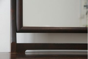 和製ビンテージ　松本民芸家具　角型一面鏡　上品な佇まいが魅力のドレッサー(化粧台、鏡台、ミラー、ヴィンテージ)(定価約38万円)(R-078363)