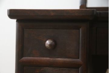 和製ビンテージ　松本民芸家具　角型一面鏡　上品な佇まいが魅力のドレッサー(化粧台、鏡台、ミラー、ヴィンテージ)(定価約38万円)(R-078363)
