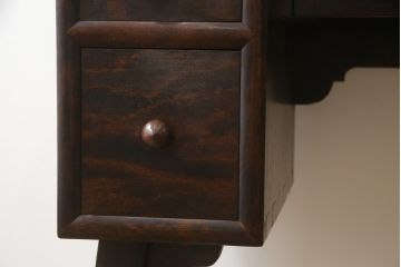 和製ビンテージ　松本民芸家具　角型一面鏡　上品な佇まいが魅力のドレッサー(化粧台、鏡台、ミラー、ヴィンテージ)(定価約38万円)(R-078363)