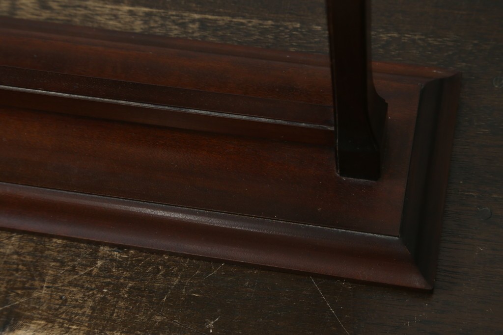 和製ビンテージ　松本民芸家具　シックな佇まいが目を惹く卓上ミラー　(R-078364)