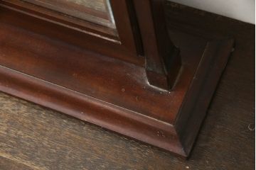 和製ビンテージ　松本民芸家具　シックな佇まいが目を惹く卓上ミラー(置き鏡、スタンドミラー、ヴィンテージ)(R-078364)