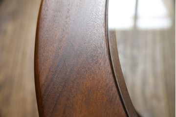 イギリスビンテージ　G-PLAN(ジープラン)　北欧家具　脚のデザインがおしゃれ!空間のアクセントになるガラストップローテーブル(ラウンドテーブル、センターテーブル、コーヒーテーブル、サイドテーブル、ヴィンテージ、英国)(R-078367)