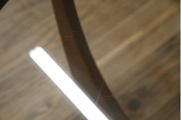 イギリスビンテージ　G-PLAN(ジープラン)　北欧家具　脚のデザインがおしゃれ!空間のアクセントになるガラストップローテーブル(ラウンドテーブル、センターテーブル、コーヒーテーブル、サイドテーブル、ヴィンテージ、英国)(R-078367)