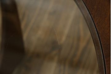 イギリスビンテージ　G-PLAN(ジープラン)　北欧家具　脚のデザインがおしゃれ!空間のアクセントになるガラストップローテーブル(ラウンドテーブル、センターテーブル、コーヒーテーブル、サイドテーブル、ヴィンテージ、英国)(R-078367)
