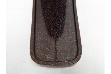時代物　金蒔絵　大名武具　金の装飾が豪華な鐙(あぶみ、馬具、漆塗り、波千鳥)(R-078411)