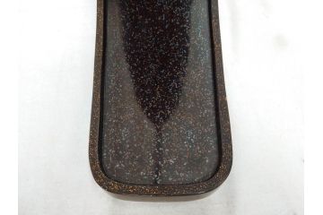 時代物　金蒔絵　大名武具　金の装飾が豪華な鐙(あぶみ、馬具、漆塗り、波千鳥)(R-078411)