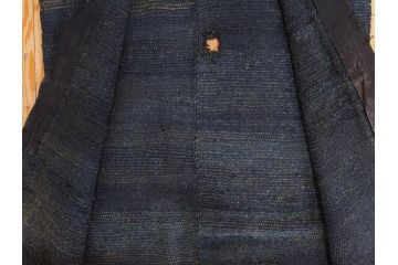 時代物　刺子　木綿　野良着2点セット(半纏、刺し子、古布、藍染、ジャパンビンテージ、ヴィンテージ、古着物、衣装、BORO、ボロ、袖無し)(R-078412)