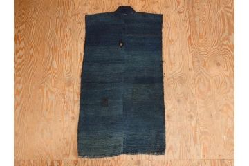 時代物　刺子　木綿　野良着2点セット(半纏、刺し子、古布、藍染、ジャパンビンテージ、ヴィンテージ、古着物、衣装、BORO、ボロ、袖無し)(R-078412)