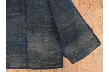 時代物　刺子　木綿　野良着2点セット(半纏、刺し子、古布、藍染、ジャパンビンテージ、ヴィンテージ、古着物、衣装、BORO、ボロ、袖無し)(R-078412)