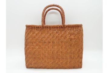 国産　山葡萄籠バッグ　やまぶどう　シンプルで使いやすい籠バッグ(手提げ袋、バック、鞄、カゴバッグ、かご、山ぶどう、(株)ホンダ産業)(R-078413)