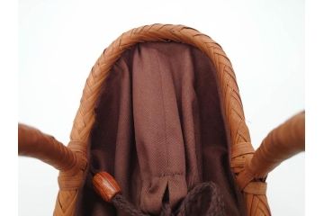 国産　山葡萄籠バッグ　やまぶどう　シンプルで使いやすい籠バッグ(手提げ袋、バック、鞄、カゴバッグ、かご、山ぶどう、(株)ホンダ産業)(R-078413)