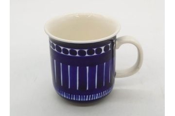 ARABIA FINLAND　Valencia(バレンシア)　Ulla Procope(ウラ・プロコッペ)　深い青色に温もりを感じるマグカップ2点セット(アラビア、フィンランド、カップ、北欧食器、洋食器)(R-078415)