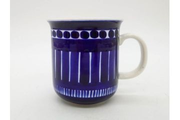 ARABIA FINLAND　Valencia(バレンシア)　Ulla Procope(ウラ・プロコッペ)　深い青色に温もりを感じるマグカップ2点セット(アラビア、フィンランド、カップ、北欧食器、洋食器)(R-078415)