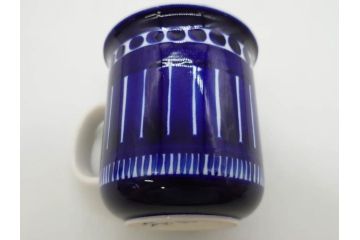 ARABIA FINLAND　Valencia(バレンシア)　Ulla Procope(ウラ・プロコッペ)　深い青色に温もりを感じるマグカップ2点セット(アラビア、フィンランド、カップ、北欧食器、洋食器)(R-078415)
