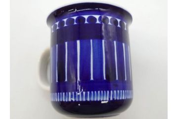 ARABIA FINLAND　Valencia(バレンシア)　Ulla Procope(ウラ・プロコッペ)　深い青色に温もりを感じるマグカップ2点セット(アラビア、フィンランド、カップ、北欧食器、洋食器)(R-078415)